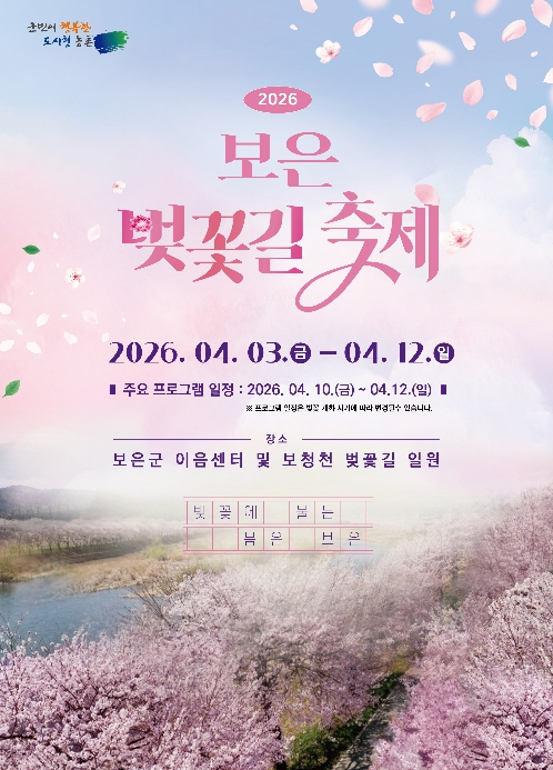 보은 벚꽃길 축제 포스터