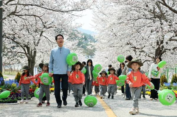 고창 벚꽃축제 현장 모습