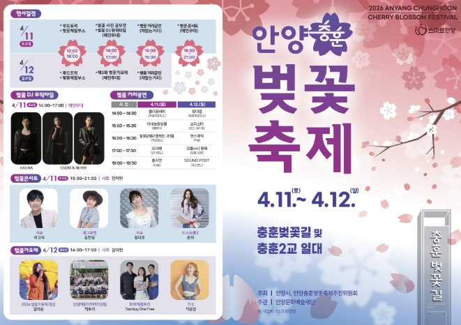안양 충훈벚꽃길 전경