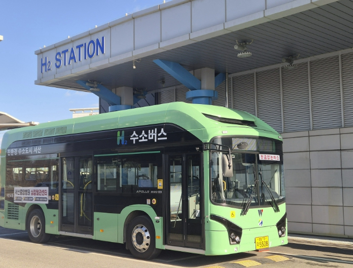서산시 수소 시내버스 모습