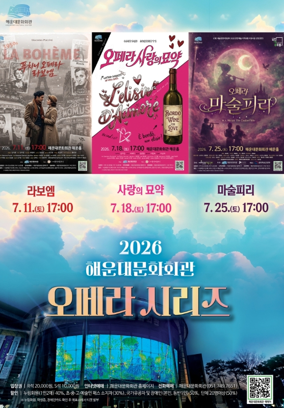 해운대문화회관 오페라 시리즈 포스터