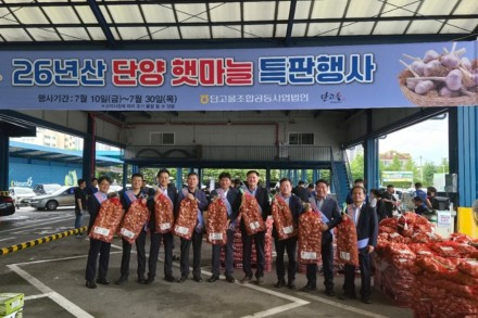 단양군, 한지형 단양마늘 특판행사 7월 30일까지, 청주 하나로마트서 판매