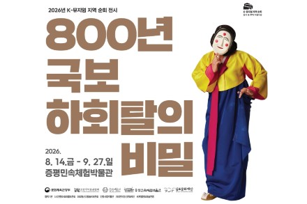 증평군, 특별기획전 ‘800년, 국보 하회탈의 비밀’ 8월 14일~9월 27일 개최, 하회탈의 예술성과 전통 조명