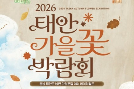 태안군, ‘2026 태안 가을꽃박람회’ 9월 17일~11월 1일 개최, 축구장 14개 규모 가을꽃 정원·빛축제