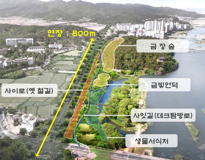 경주시, 금장대 폐철도부지에 3만㎡ 도시생태숲 조성, 시비 20억 원 절감